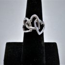 Vintage Sterling 925 Silver & 750 Gold TIFFANY & Co. 3 Hearts Ring Size 7