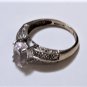 Vintage Pale Pink Kunzite 14K WG Diamond Accent Ring 7.5