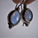 Vintage Sterling 925 Bali Handmade Black Opal Wire Earrings Lot