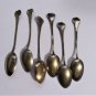 Antique Gorham Victorian Forget Me Knot Enameled Demitasse Spoons Set of 8 #808