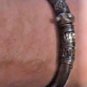 Vintage Sterling 925 Silver Bali Tribal Handmade Bangle Bracelet