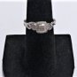 Vintage Sterling Silver & Diamond Ring Size ~7 Hallmark JD