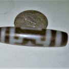 Tibetan Oily Agate 2-Cross Stripes Dzi Bead 4 CM