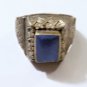 Antique Sassanian Persian Lapis Lazuli Cast Silver Ring 9