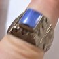 Antique Sassanian Persian Lapis Lazuli Cast Silver Ring 9