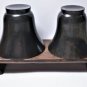 Antique Chinese Republican Spinach Jade Cups Set in Box