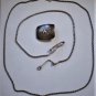 Vintage Sterling Silver Watch Chain Belt Buckle and Rope Necklace Chain Lot