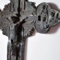 Antique Medieval Weathered Bronze Christian Catholic Architectural Crucifix