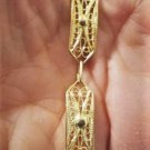 Vintage Sterling Silver with Gold Vermeil Filigree Link Bracelet 7"