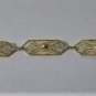 Vintage Sterling Silver with Gold Vermeil Filigree Link Bracelet 7"