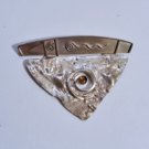 Vintage Sterling Silver Artisan Abstract Modernist Dangle Hinged Pin Brooch
