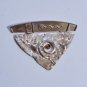 Vintage Sterling Silver Artisan Abstract Modernist Dangle Hinged Pin Brooch