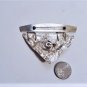 Vintage Sterling Silver Artisan Abstract Modernist Dangle Hinged Pin Brooch