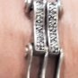 Sterling 925 Silver Motorcycle Chain Biker Punk CZ Bling Bracelet 10-1/2"