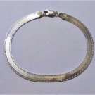 Vintage Sterling Silver Etched Reversible ITALY Herringbone Bracelet 8" MILOR