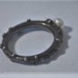 Vintage MICHAEL DAWKINS Modernist Pearl Stack Ring Size 8