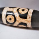 Old Tibetan Used Weathered Oily 6-Eyed Turtleback Blood Spot Agate Dzi Bead 5 CM
