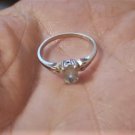 Vintage 14K WG Pale Aquamarine Ring Size ~ 5.5