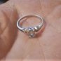 Vintage 14K WG Pale Aquamarine Ring Size ~ 5.5