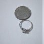 Vintage 14K WG Pale Aquamarine Ring Size ~ 5.5