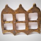 Ancient Roman Legionary Gilt Bronze Triple Buckle Strap End From Uniform or Tack
