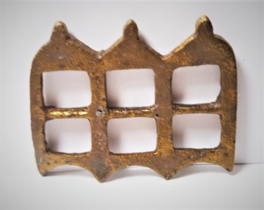 Ancient Roman Legionary Gilt Bronze Triple Buckle Strap End From Uniform or Tack