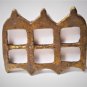 Ancient Roman Legionary Gilt Bronze Triple Buckle Strap End From Uniform or Tack