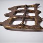 Ancient Roman Legionary Gilt Bronze Triple Buckle Strap End From Uniform or Tack