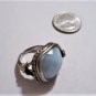 Vintage Sterling 925 Silver HUGE Faceted Agate & CZ Statement Ring Size 10.5