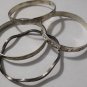 Vintage Sterling Silver MEXICO Stamped Bangle Bracelets Lot Collection 63.2 Gr