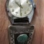 Vintage Sterling 925 Silver Turquoise Southwest Navajo Band BAYLOR Wind Watch