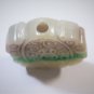 Vintage Burma Jadeite Double Coins Pierced Emerald & Lavender Toggle Bead 4.7cm
