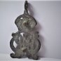 Antique Bronze Royal Monogram Pendant -19th C British Colonial India Campaigns