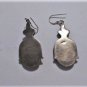 Vintage Sterling Silver Southwestern Black Onyx Dangle Drop Earrings