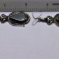 Vintage Sterling Silver Southwestern Black Onyx Dangle Drop Earrings