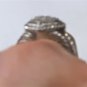 Vtg Judith Ripka 925 Sterling Pave Diamonique Cabled Heart Ring Sz 10