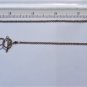 Vtg Sterling Silver Hammered Inline Cross Necklace 16.75" - 18" Agjustable
