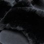 Dr Martens VOSS II Fluffy Blk Hydro Leather & Milo Fur Sandals US W 9 UK 7 NEW