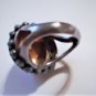 Vintage Sterling 925 Silver Turquoise Rose Gold Dome Ring BARSE Size 12
