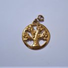 Vintage Gold Plated Toned Tree of Life Pendant
