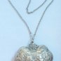 Antique Chinese Sterling Silver Pandas Child Protection Lock Necklace