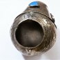 Antique Persian Islamic Turquoise Intaglio Oversized Silver Ring Size ~ 15