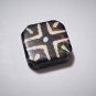Antique Pumtek Pyu Diamond Tabular Cross Opalized Fossil Palm Wood Bead 25 mm