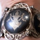 Pre-WWII Siam Sterling Silver Niello Bracelet