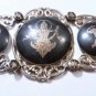 Pre-WWII Siam Sterling Silver Niello Bracelet