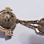 Antique Victorian 14K Taille d'Epargne Watch Pin Brooch Goth Steampunk