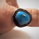 Vintage Navajo Robin's Egg Turquoise Sterling Ring 11