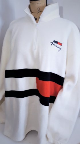 Vintage Tommy Hilfiger Expedition Large Logo Flag Fleece Pullover 2XL