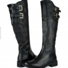 Steve Madden Overt 217839 Black Leather Knee High Riding Boots Size 5.5 M New!