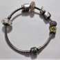 Vintage Sterling Silver PANDORA Bracelet & 8 Charms